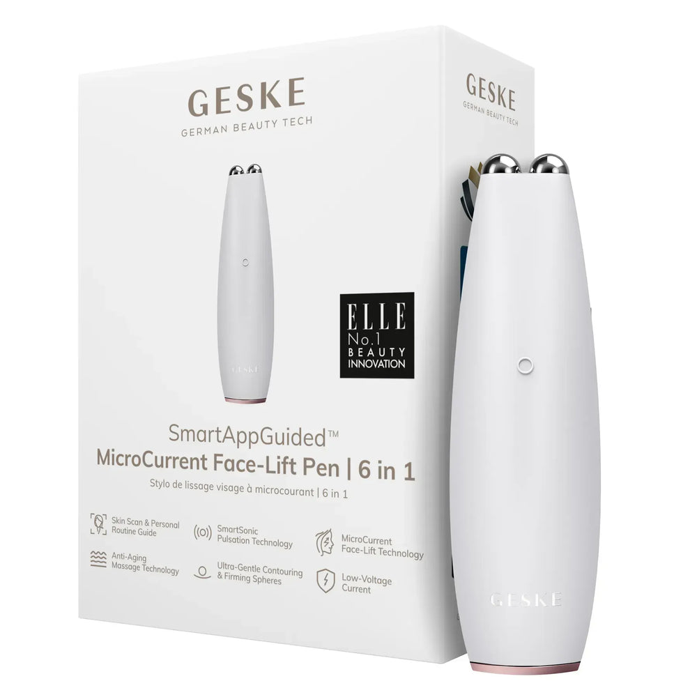 Мікрострумова ручка для підтяжки шкіри обличчя GESKE MicroCurrent Face-Lift Pen 6в1 starlight