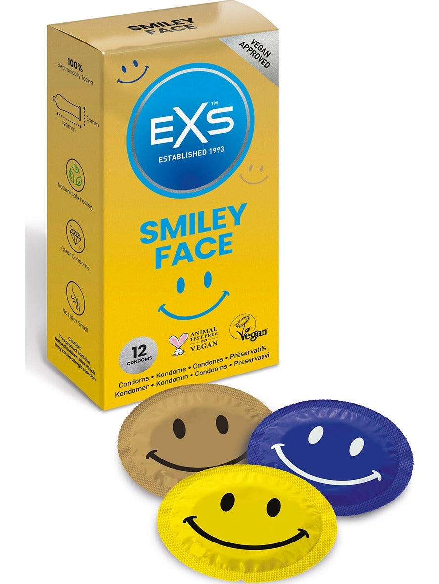 Презервативи класичні Exs Smiley FACE із Смайликом на упаковці (ціна за упаковку, 12 шт.)
