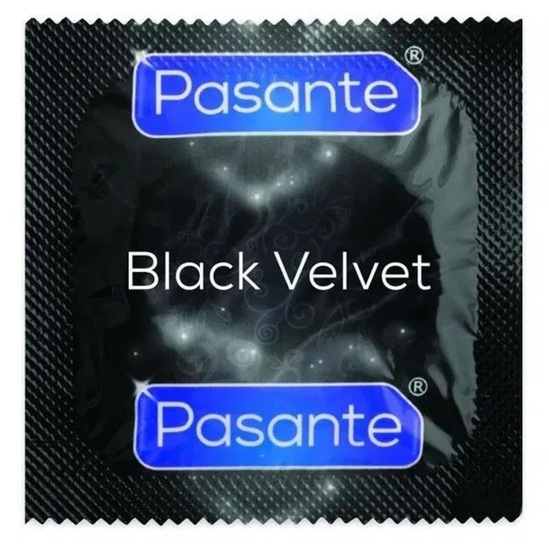 Презервативи чорного кольору Pasante Black Velvet латексні (ціна за 6 шт.)