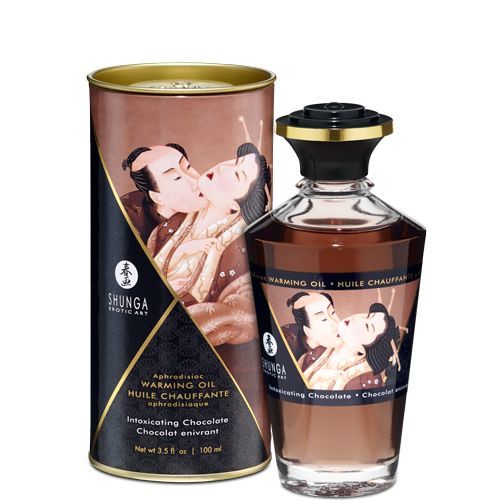 Розігрівальна олія Shunga Aphrodisiac Warming Oil – Intoxicating Chocolate без цукру