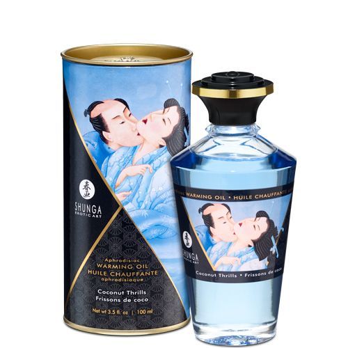 Розігрівальна олія Shunga Aphrodisiac Warming Oil – Coconut Thrills без цукру, смачна