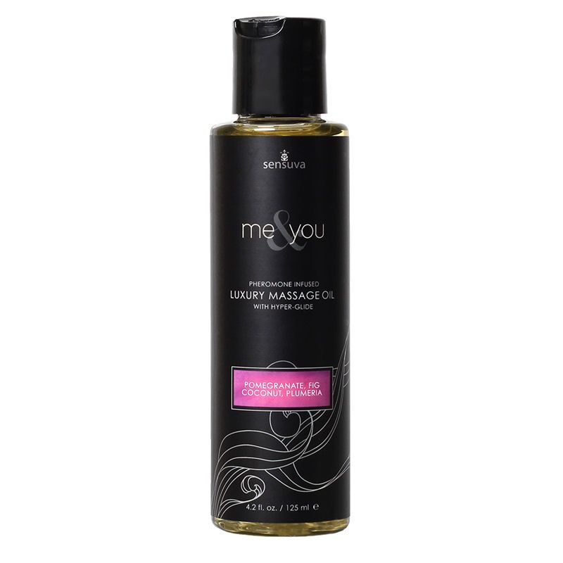 Масажна олія Sensuva Me&You Pomegranate, Fig, Coconut & Plumeria з феромонами