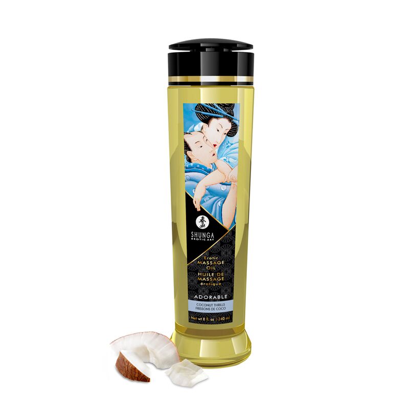 Масажна олія Shunga Adorable – Coconut thrills натуральна зволожувальна