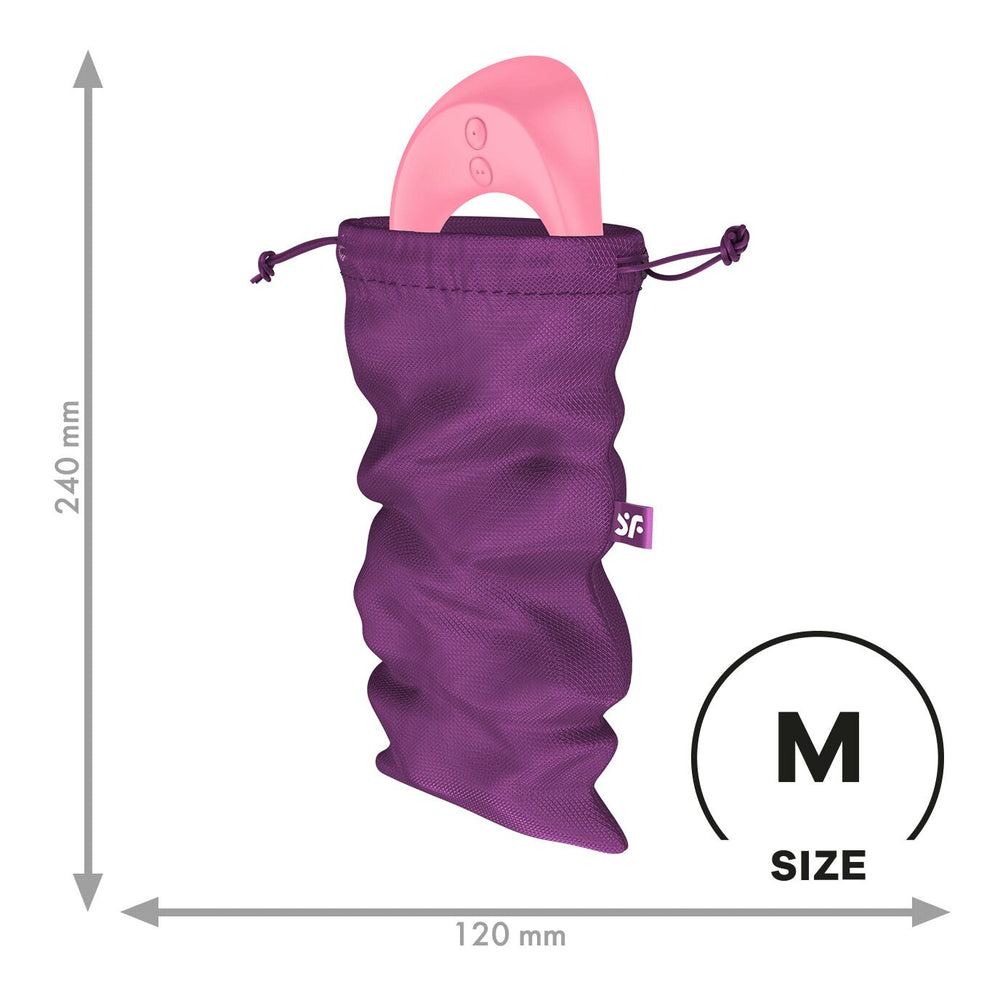 Мішечок для секс-іграшок Satisfyer Treasure Bag M, фіолетовий, на шнурку