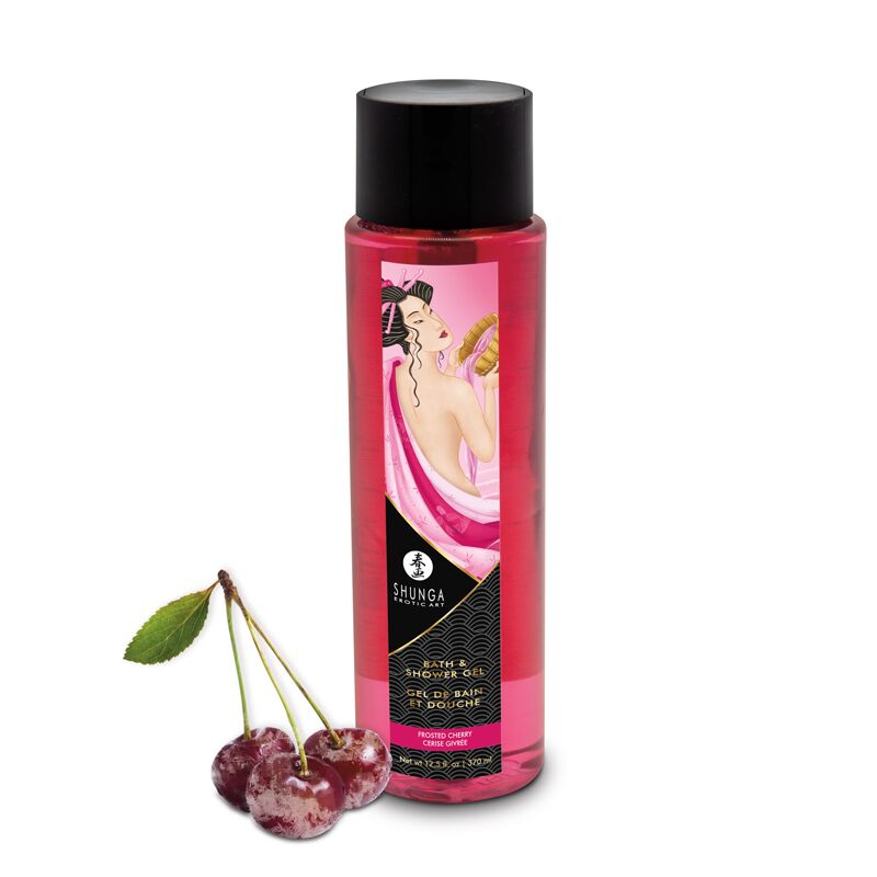 Гель для ванни та душу Shunga Frosted Cherry,, з рослинними оліями та вітаміном Е