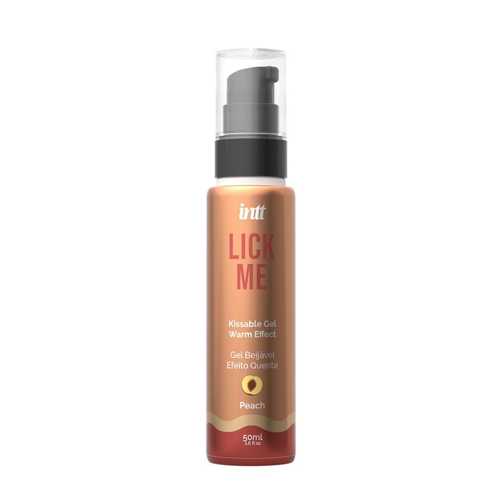 Гель для оральних пестощів із зігрівальним ефектом INTT Lick Me Kissable Gel Peach, без цукру
