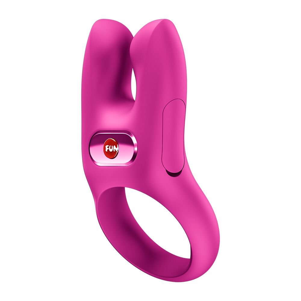 Ерекційне віброкільце з подвійною стимуляцією клітора Fun Factory NŌS CLASSIC Magenta, 2 мотори