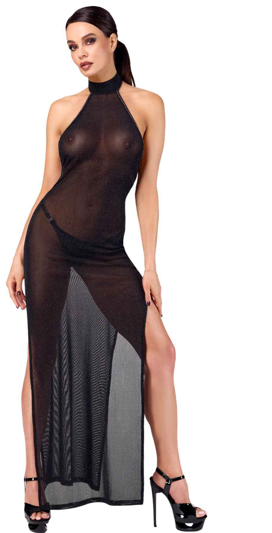 Сукня Noir Handmade F372 Onyx Twin-slit Long dress L
