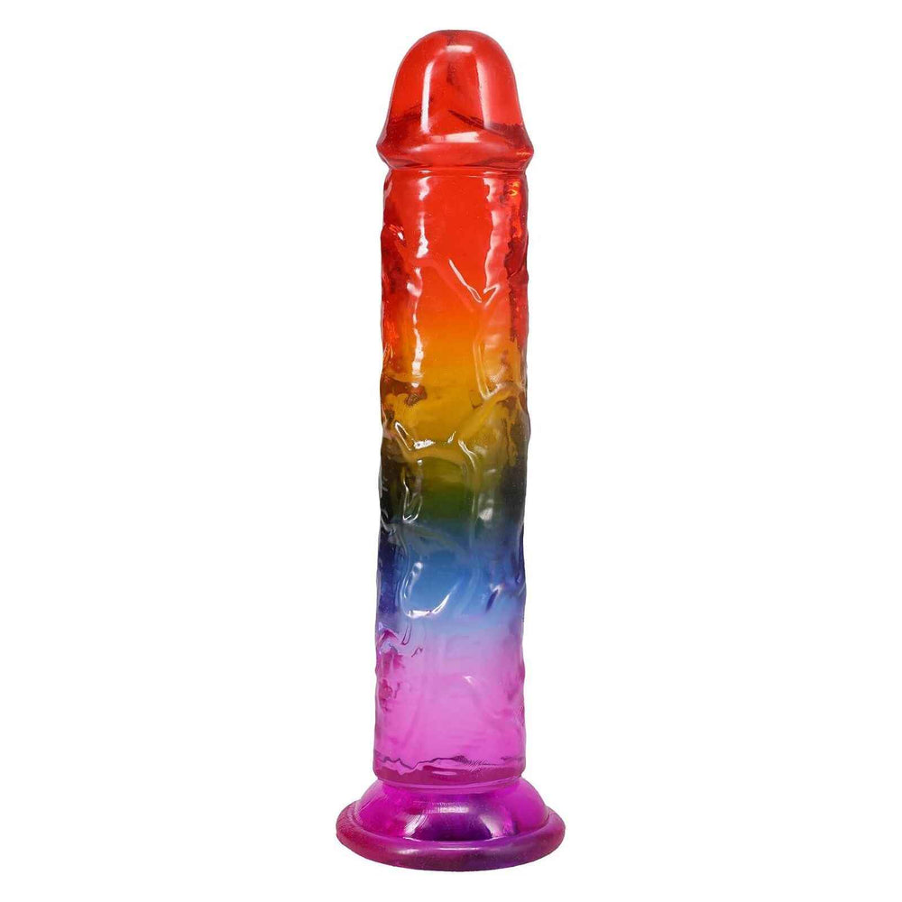 Фалоімітатор Doc Johnson Crystal Jellies - 8.5 Inch Сlassic Dong - Rainbow