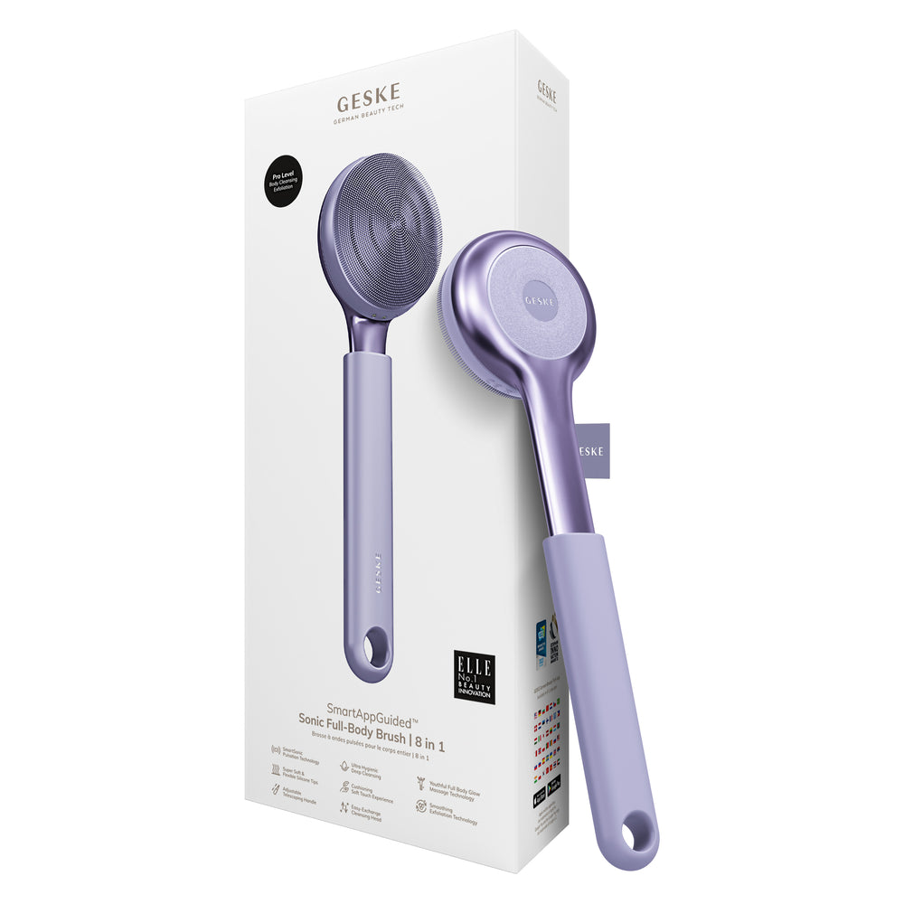 Ультразвукова щітка для всього тіла GESKE Sonic Full-Body Brush&Intensive Exfoliator 8в1 purple