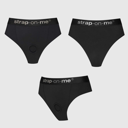 Трусики з фіксацією дилдо Strap-On-Me Harness Lingerie Idole - L - Black
