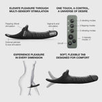 Вібронасадка для страпону з вакуумною стимуляцією Strap-On-Me Multi Orgasm Realistic Dildo M Black