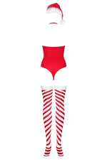 Боді Obsessive Kissmas teddy red L/XL (м'ята упаковка!!!)