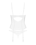 Корсет Obsessive Alissium corset & thong M/L (м'ята упаковка!!!)