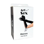 Лаковані рукавички зі шнурівкою Art of Sex - Mistress, червоні