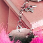 Наручники металеві Adrien Lastic Handcuffs Pink з рожевим пухнастим оздобленням