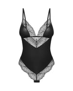 Тедді Obsessive Lobellis teddy, XL/2XL, чорне, ліф з м’якою чашкою, відкрита спина, низ-стрінги