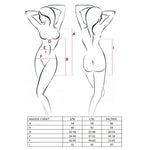Корсет-сорочка з пажами Passion MADDIE CORSET L/XL, black, трусики