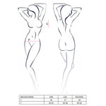 Комплект білизни Passion MELISSA BIKINI XXL/XXXL, black, ліф зі шнурівкою і трусики-стрінги