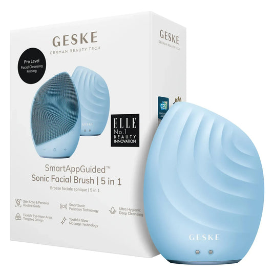 Електронна ультразвукова щітка для обличчя GESKE Sonic Facial Brush 5в1 aquamarine