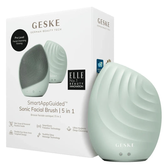 Електронна ультразвукова щітка для обличчя GESKE Sonic Facial Brush 5в1 green