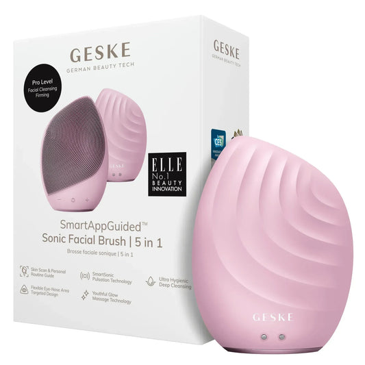 Електронна ультразвукова щітка для обличчя GESKE Sonic Facial Brush 5в1 pink