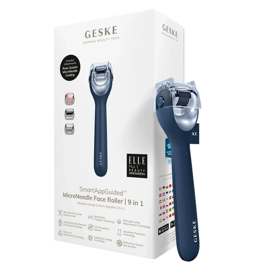 Електронний ролер для обличчя з мікроголками GESKE MicroNeedle Face Roller 9в1 midnight