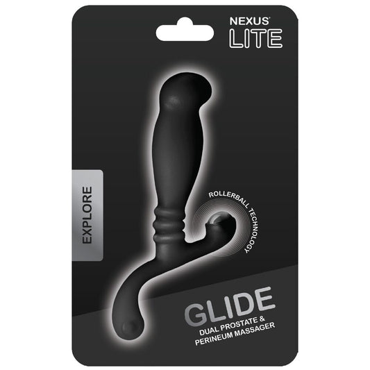 Масажер простати Nexus Glide Black для новачків, ультрастимулювальний, з масажером промежини