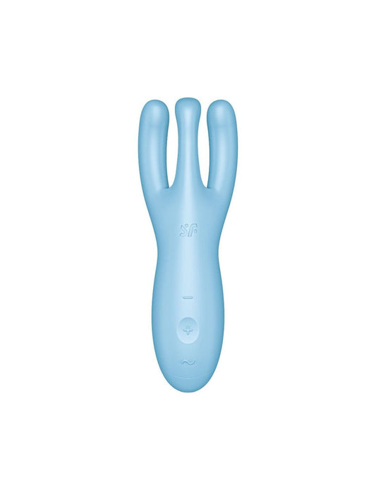 Кліторальний смарт-вібратор Satisfyer Threesome 4 Blue з трьома пальчиками