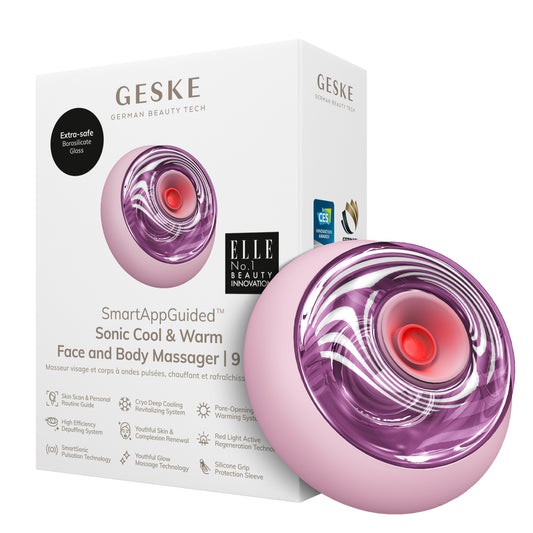 Масажер для обличчя та тіла GESKE Sonic Cool&Warm Face and Body Massager 9в1 pink