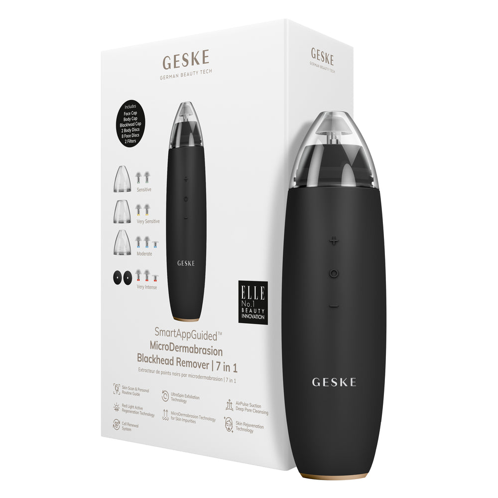 Мікродермабразійний пристрій для видалення чорних цяток GESKE MicroDermabrasion Blackhead Remover 7в1 gray