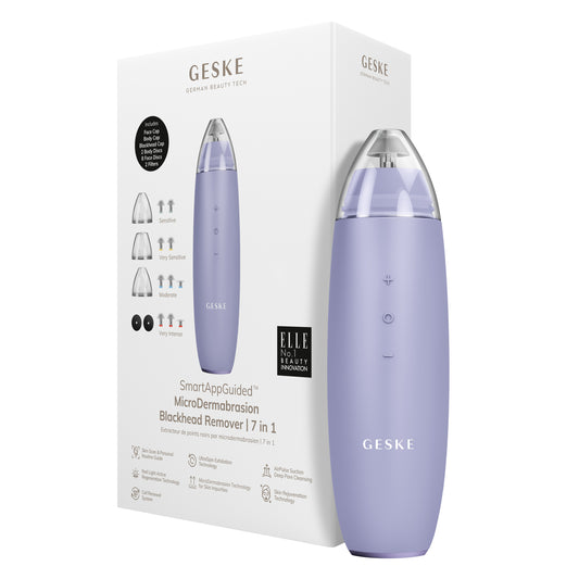 Мікродермабразійний пристрій для видалення чорних цяток GESKE MicroDermabrasion Blackhead Remover 7в1 purple