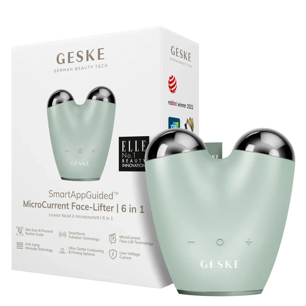 Мікрострумовий підтягувач шкіри обличчя GESKE MicroCurrent Face-Lifter 6в1 green