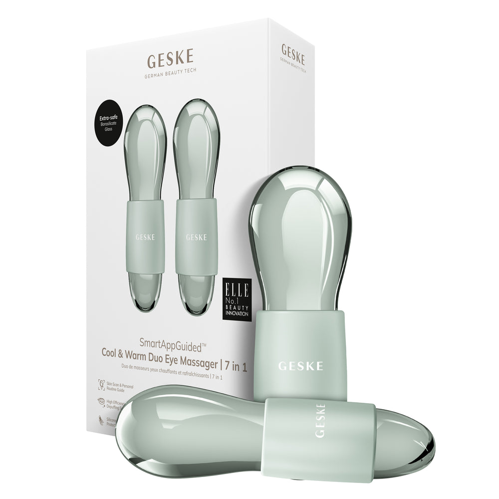 Подвійний масажер для очей GESKE Cool&Warm Duo Eye Massager 7в1 green