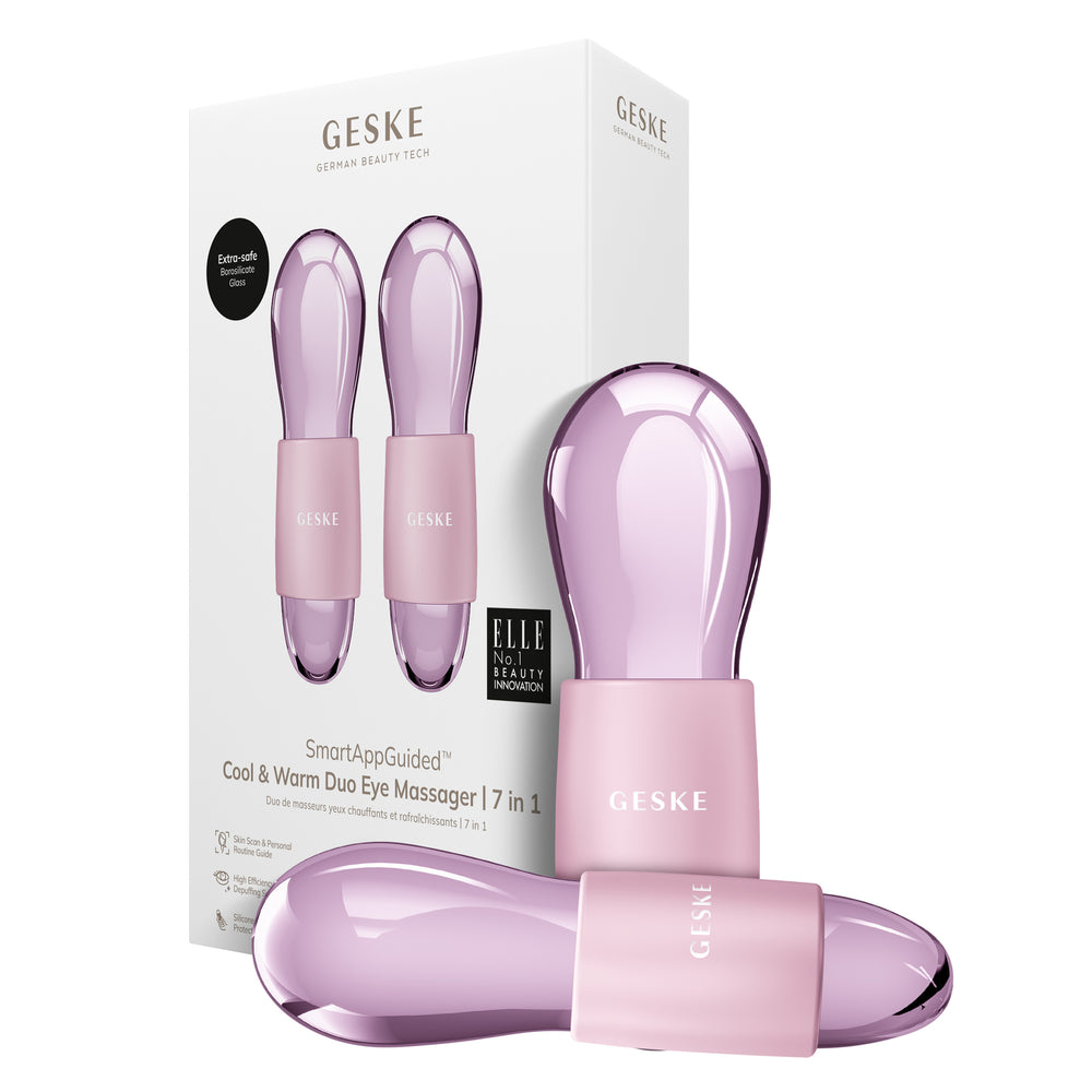 Подвійний масажер для очей GESKE Cool&Warm Duo Eye Massager 7в1 pink