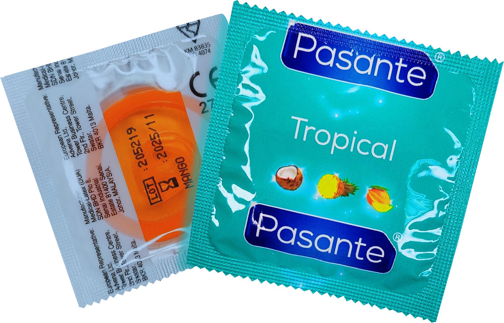 Презервативи оральні  Рasante Tropical кольорові, з латексу