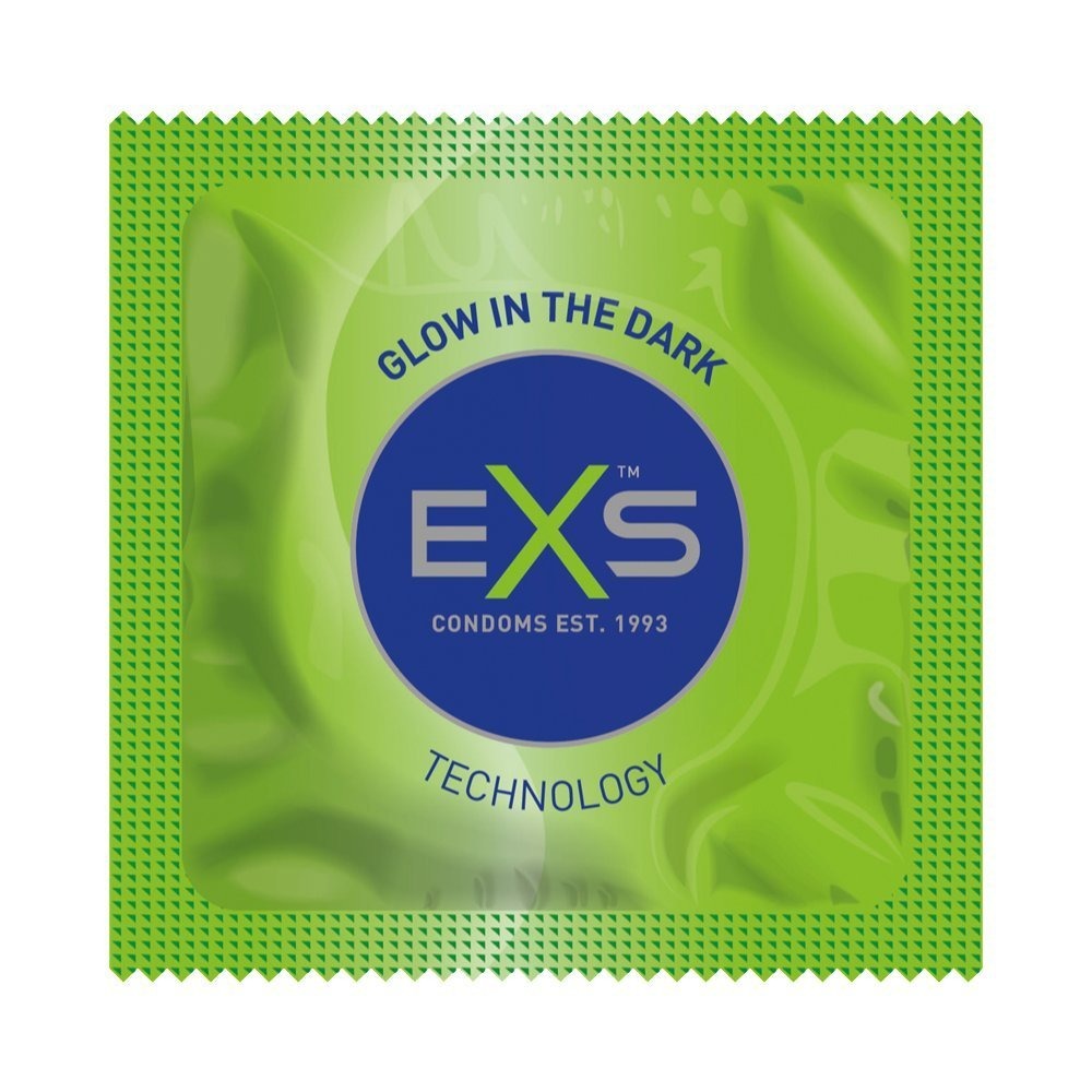 Презервативи, що світяться в темряві EXS Glowing веганські (ціна за 5 шт.)