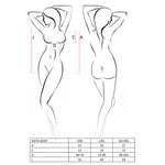 Боді з високим вирізом стегна Passion Exclusive AKITA BODY L/XL, red