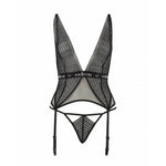 Напівпрозорий корсет Passion Exclusive MIRAJANE CORSET XXL/XXXL, black