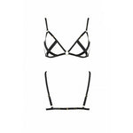 Відкритий бюстгальтер-стрепи Passion Exclusive NICKY BRA S/M, black