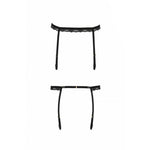 Пояс-стрепи для панчіх Passion Exclusive SHELLY GARTER BELT L/XL, black
