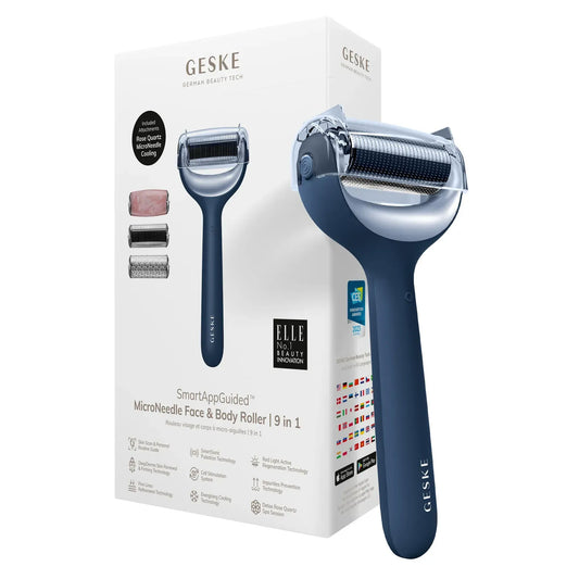 Ролер для голкової мезотерапії обличчя та тіла GESKE MicroNeedle Face&Body Roller 9в1 midnight