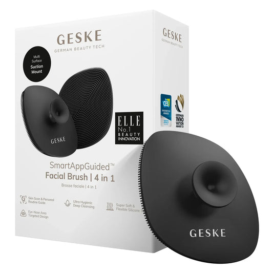 Щітка для обличчя GESKE Facial Brush 4в1 з тримачем gray