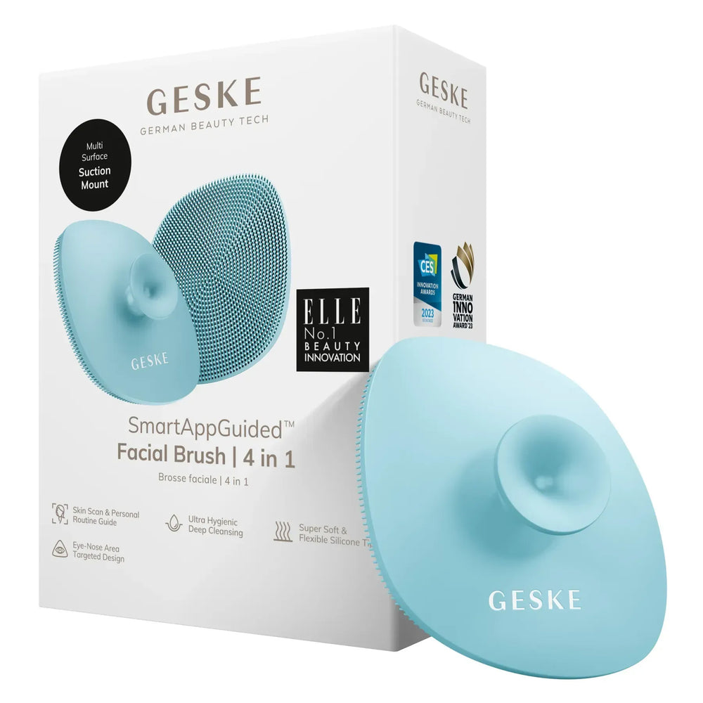Щітка для обличчя GESKE Facial Brush 4в1 з тримачем turquoise