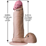 Фалоімітатор Doc Johnson The Realistic Cock 6 inch White – ULTRASKYN, Vack-U-Lock, діаметр 4,3 см