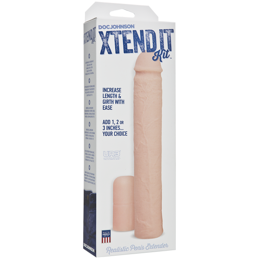 Насадка на член Doc Johnson Xtend It Kit White, подовження (до +7,6 см) і потовщення (до +1,2 см)
