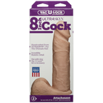 Фалоімітатор Doc Johnson Vac-U-Lock - 8 Inch ULTRASKYN Cock White, діаметр 5,1 см