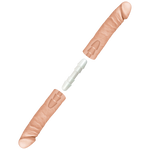 Фалоімітатор подвійний Doc Johnson The D - Double D - 16 Inch - ULTRASKYN, діаметр 4,4 см, Vack-U-Lo