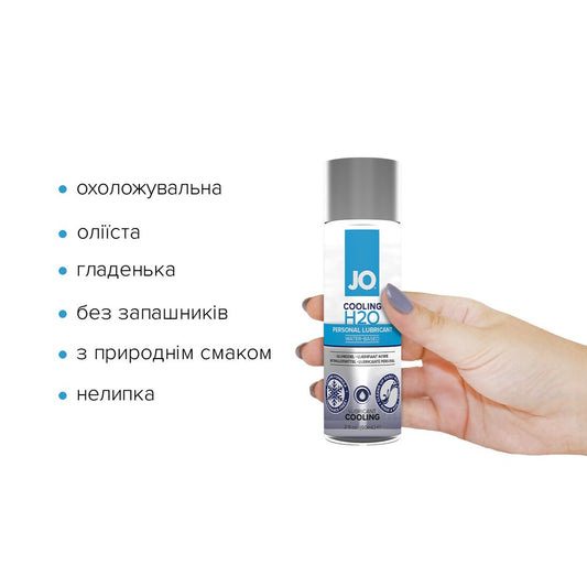 Охолоджувальна змазка на водній основі JO H2O COOLING з ментолом, рослинний гліцерин