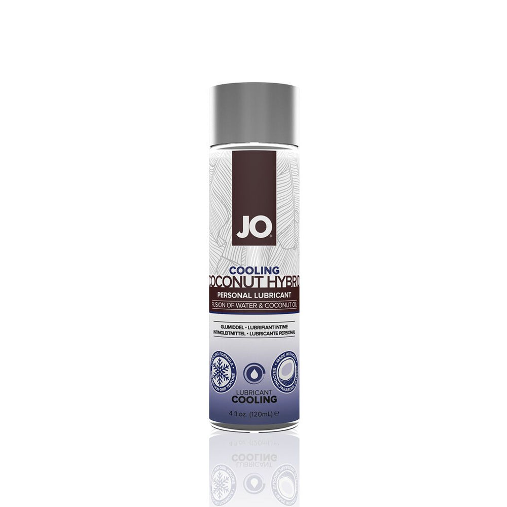 Охолоджувальна змазка-крем з кокосовою олією JO Coconut Hybrid COOLING біла